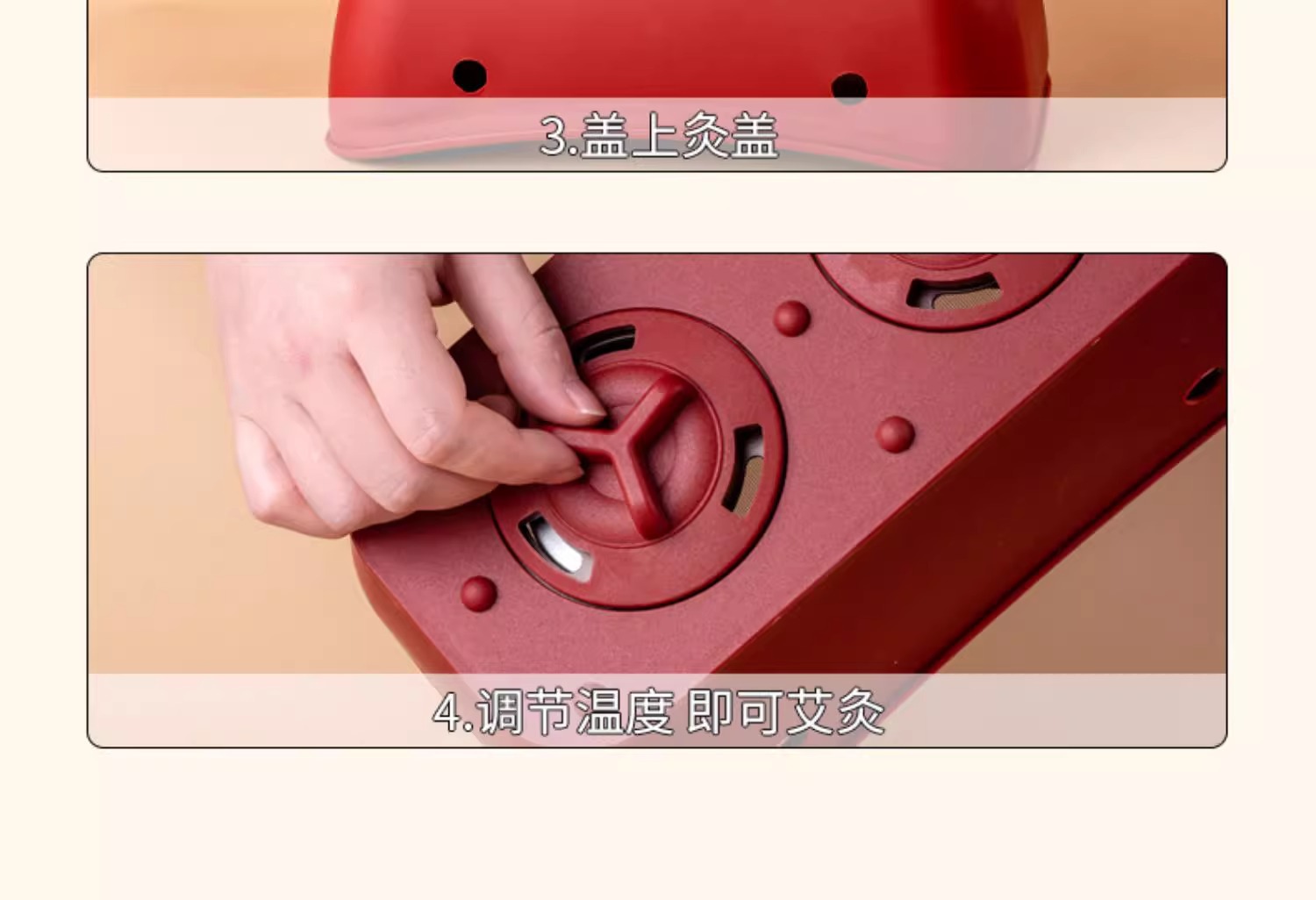 Moxibustion Box with 60 Moxa Sticks Portable Warming Device for Hip Abdomen and Full Body Home Use preparation