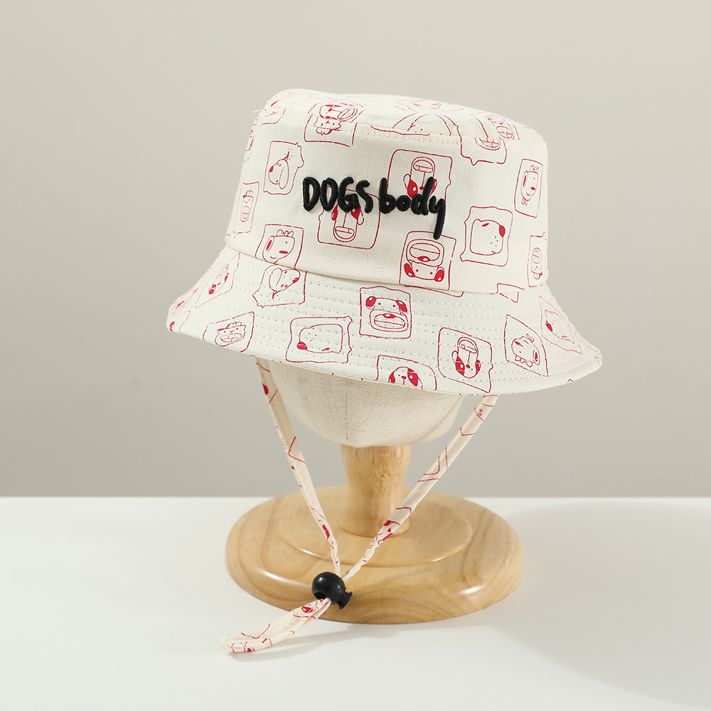 Bebé pescador sombrero primavera y otoño animales dibujos animados impresión sombrero bandeja trabajador hombre y mujer sombrero cuerda ajustable