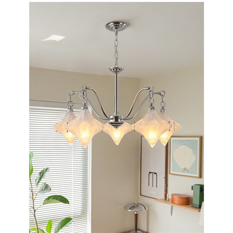 Murano Living Room Chandelier Bauhaus Industrial Style Room Lamp Creative Simple Mid-Century Style Star Glass Bedroom Lamp Murano Living Room Chandelier Bauhaus Industrial Style Room Lamp Creative Simple Mid-Century Style Star Glass Bedroom Lamp