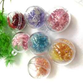 3CM永生花AB彩钻球钥匙扣挂件箱包挂件项链挂件精美饰品迷你
