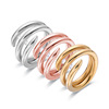 Advanced line retro brand ring stainless steel, simple and elegant design, high-quality style, bright catchy style