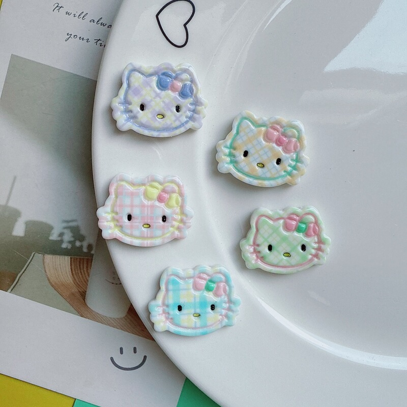 韓国ストライプ猫魚樹脂 diy ジュエリーアクセサリー携帯電話ケース靴花靴バックルパッチヘアピン素材|undefined
