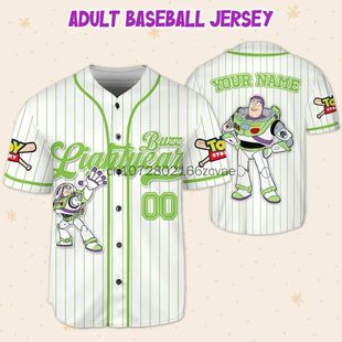 2024 Summer Hot Toy Story Buther Lightyear Baseball Shirt Street Clothes Fashion Handsome Breathable Men's and Women's Short Sleeves