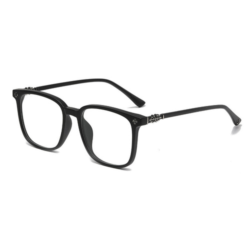 Black Frame Anti-blue Light Glasses for Men, Compatible with Myopia Astigmatism, Large Frame, Croco Heart Eyeglass Frame, Non-prescription