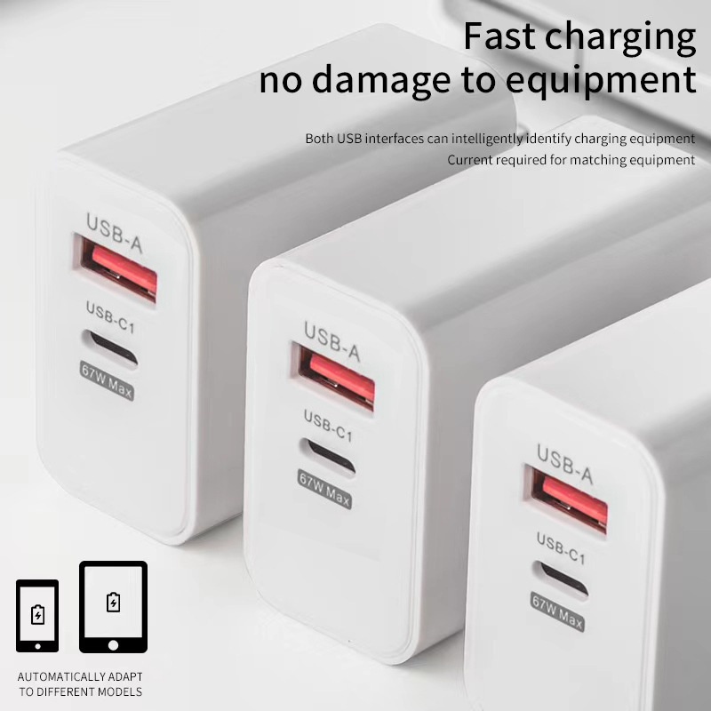Xiaomi 67W シングル USB デュアル PD 充電ヘッド TYPE-C + USB 窒化ガリウム Gan 充電器に適しています|undefined
