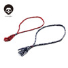 Retro shirt handmade, woven Japanese necklace suitable for men and women, ethnic trend strap for beloved with tassels, cotton and linen, ethnic style