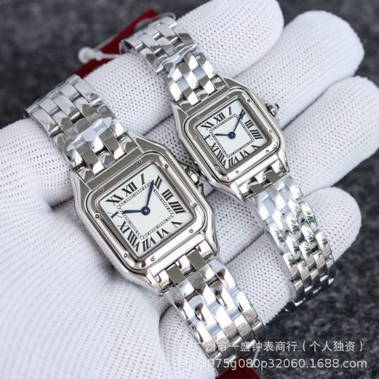 Af Factory Cross-Border Aliexpress Best-Selling Little Cheetah Roman Quartz Watch Santos Dumont Fashion Steel Strap Wholesale Delivery
