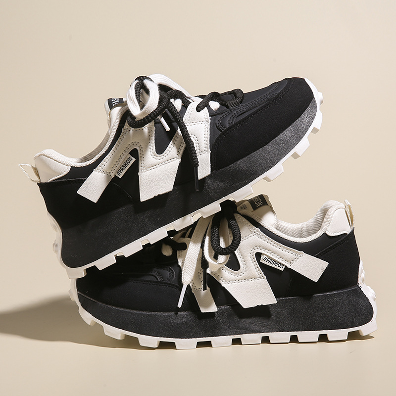 Instagram Korean New Forrest Gump Shoes for Women 2024 Spring and Autumn Student Sports Running Shoes Casual Thick Sole Increase in Height_voghion.com