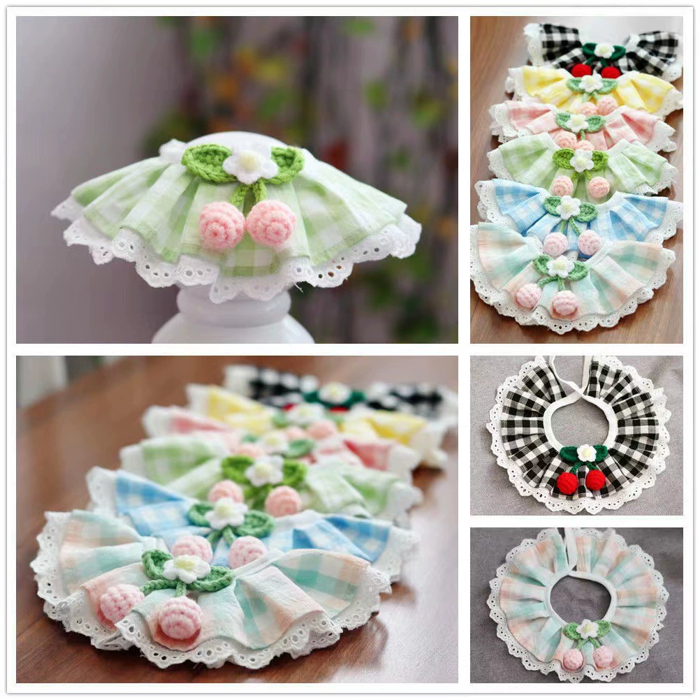 Украшения для домашних животных нагрудник кошка щенок шея украшения нагрудник кошачий ошейник милые домашние животные вязаные тканые кукоты