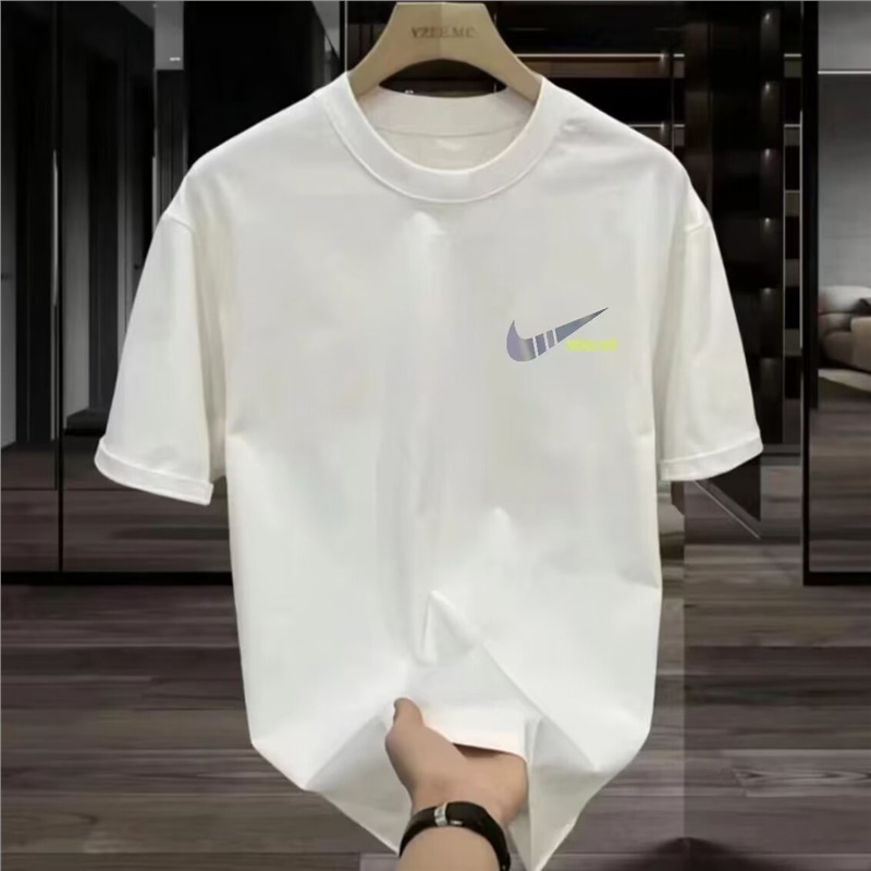 Summer New Short-sleeved T-shirt Men's Base Shirt Trendy Brand Couple's Half-sleeved Top Loose Casual Round Neck T-shirt Casual