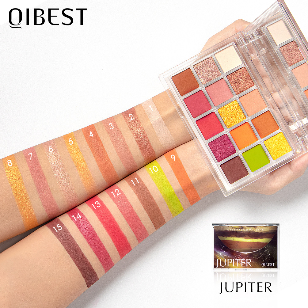 carina QIBEST Sterrenhemel aarde aardappelpuree parelmat gouden uienpoeder 15 kleuren oogschaduwplaat_voghion.com