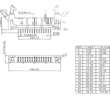 ���� ţ�� DC2-10/16/20/26/40/50/64P ֱ�僽� 2.54MM ţ�ǲ���