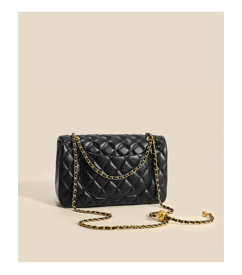 Women's Quilted Chain Crossbody Bag Versatile Small Shoulder Bag_voghion.com