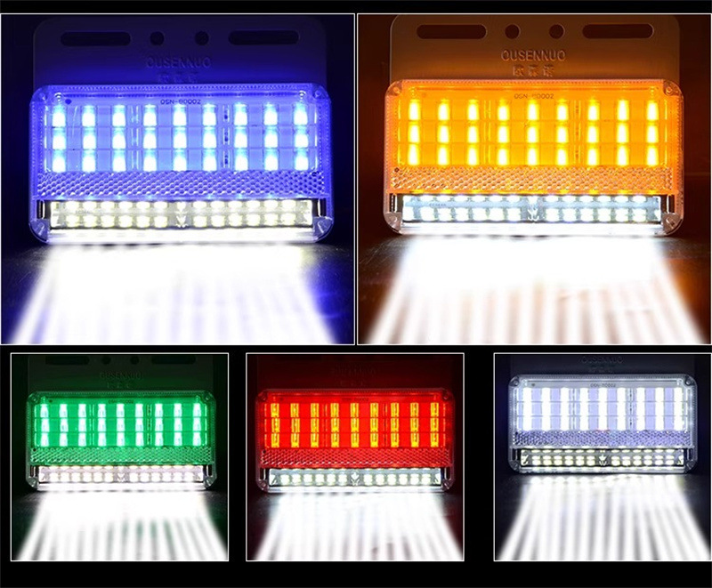 Large Truck Side Light 24V Super Bright Waterproof Car Led Side Light Trailer Strong Light Reversing Light Width Light Waist Light