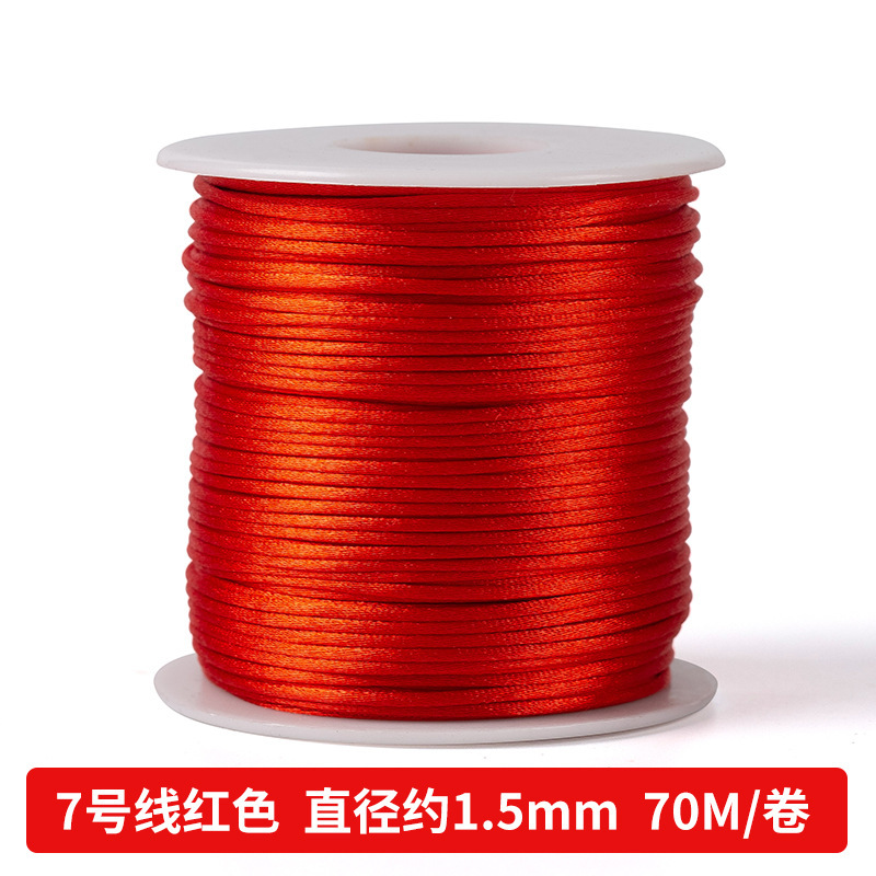 China nudo especial de cuerda roja hecha a mano DIY cuerda roja cadena cuerda trenzada anillo pulsera collar cuerda roja línea 5