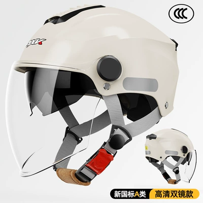 Motorcycle Safety Supplies electric car helmet ladies summer - new-national-standard-3c-opal-double-mirror-gb811-2022