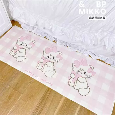 Детский прикроватный коврик MIKKO, искусственный мех, мультяшное покрывало, мягкий коврик нескольких размеров