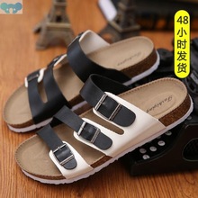 Men Leather flip flops Sandals casual breathable slippers