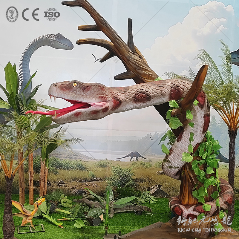 Modelo de simulación de dinosaurios modelo de pitón eléctrica mecánica gran fuerza fábrica de dinosaurios simulación de origen animal fabricante