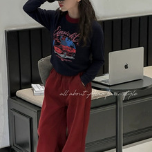 儿童2025年春秋新品女童2959印花款中大童韩版简约辣妹短款T恤