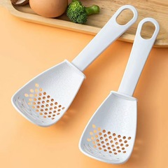 キッチン多機能調理スプーン、生姜やニンニクを潰す、水切り、プラスチック製のしゃもじ、モダンでシンプル