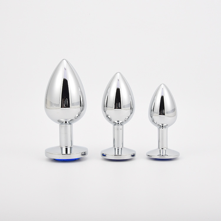 Metal Anal Plug Set 3 Pieces Round-Base Backcourt Plugs for Men and Women — detail image 10