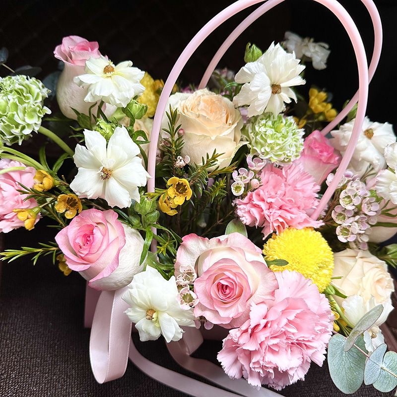 Caja de Flores Trapezoidal Cuadrada para Macarons, Bolsa de Regalo Tipo Bolso