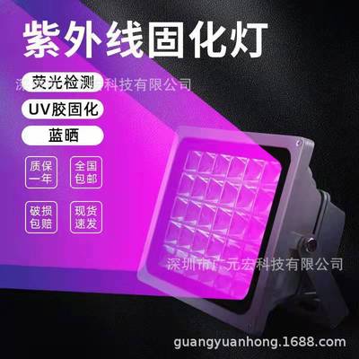 UV固化灯 LED紫外线无影灯 395nm晒版曝光验钞手机屏玻璃粘接绿油|ms