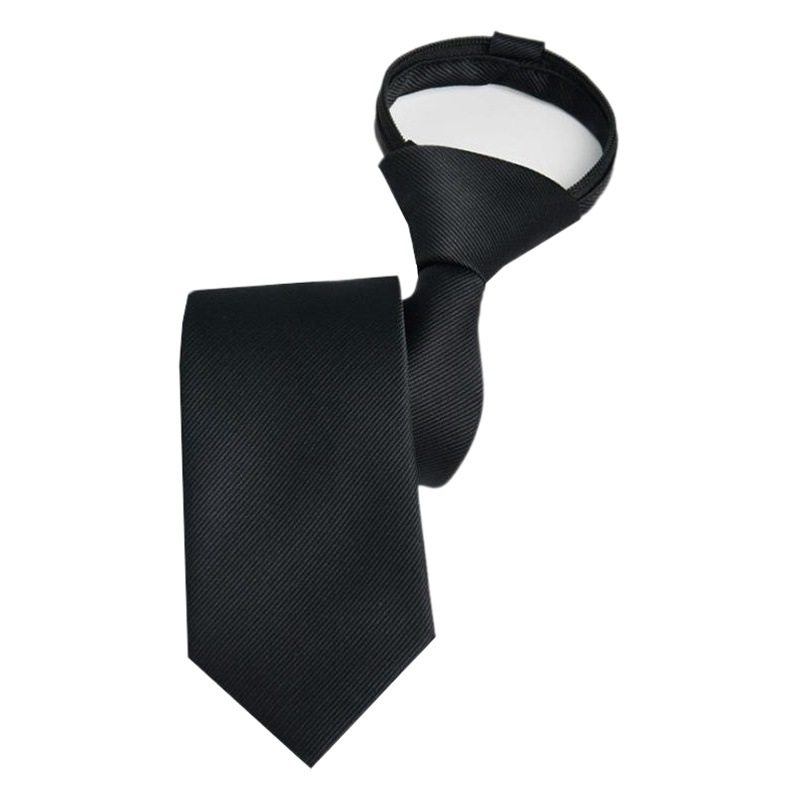 Corbata de cremallera fácil de tirar de las mujeres lisas de 6cm de la aguja 1200 monocromo perezoso estrecho estilo coreano casual de los hombres