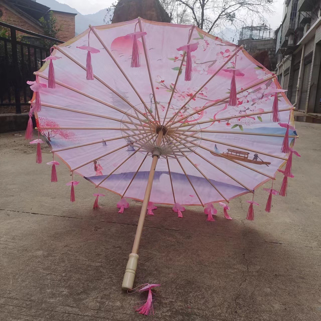 항저우 서호 꽃잎 우산