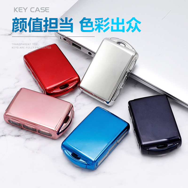 For Volvo key case V40S80 car key case XC60S60LV60 car key case TPU soft rubber