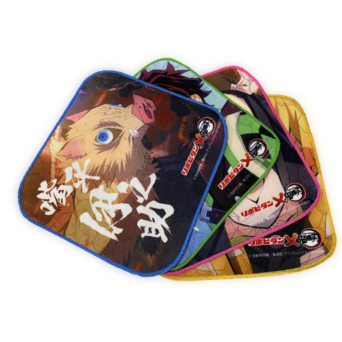 Japanese animation cross-border advertising handkerchief microfiber heat transfer printing towel handkerchief processing gift manufacturer