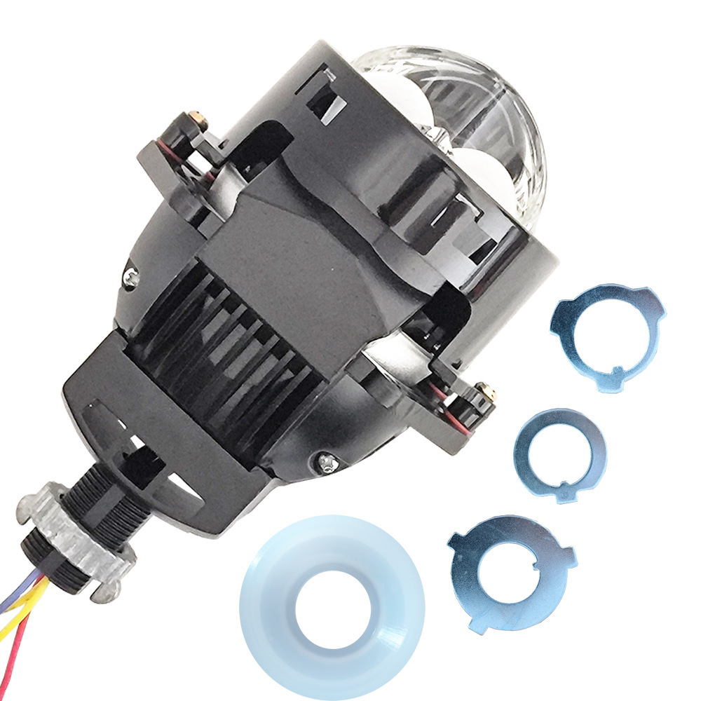 Nuevo Comercio exterior JG12 sin pérdidas Super brillante modificado doble directa de luz láser LED lente de la linterna del coche