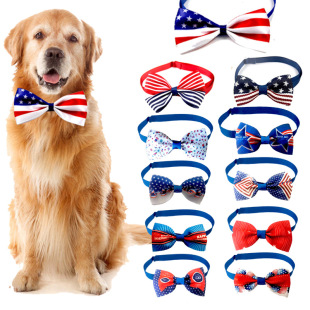 New Independence Day Pet Bow Tie Cat Dog Collar Accessories Long-term Available Pet Products Manufacturers