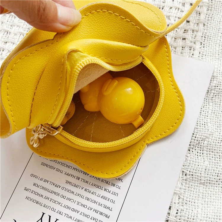 Fashionable cute small children's bag, wallet for princess, flowered