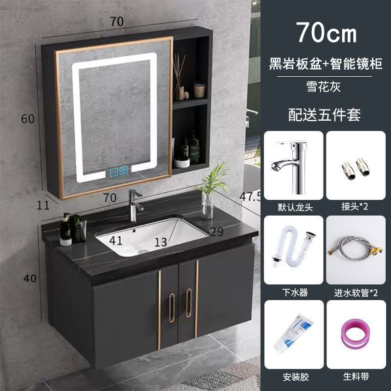 Espacio aluminio tocador tocador tocador tocador armario integrado tabla de roca encimera lavabo lavabo mueble de baño mueble de baño