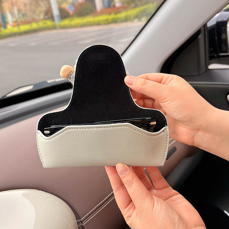 2025 New Car Glasses Case, Car Sunglasses Case, Storage Sun Visor, Cute Glasses Clip, High-End Female