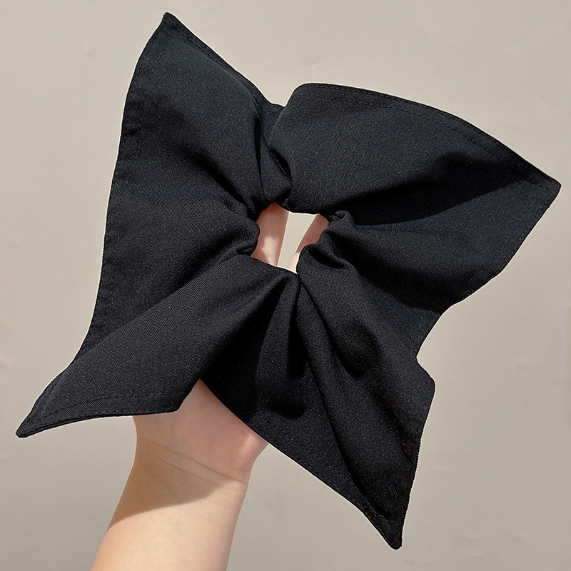 韩系春夏蝴蝶结大肠发圈女款蕾丝碎花头绳粉色方巾大号发饰|undefined