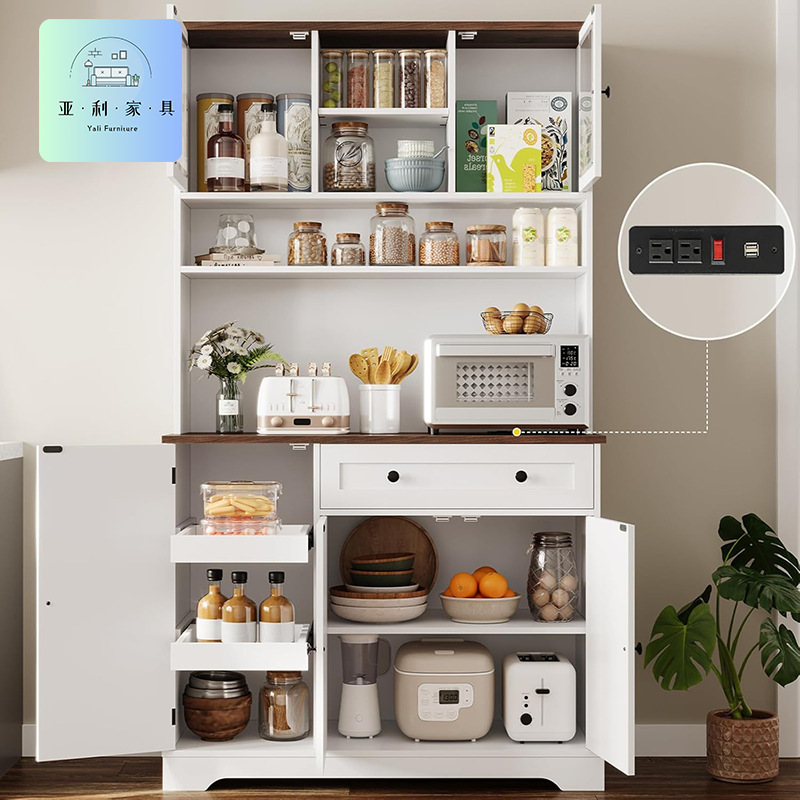 Cabinet with Drawers, Coffee Bar, Kitchen Storage, Storage Box, Cabinet Storage Rack, Household Sundries, Spice Cabinet