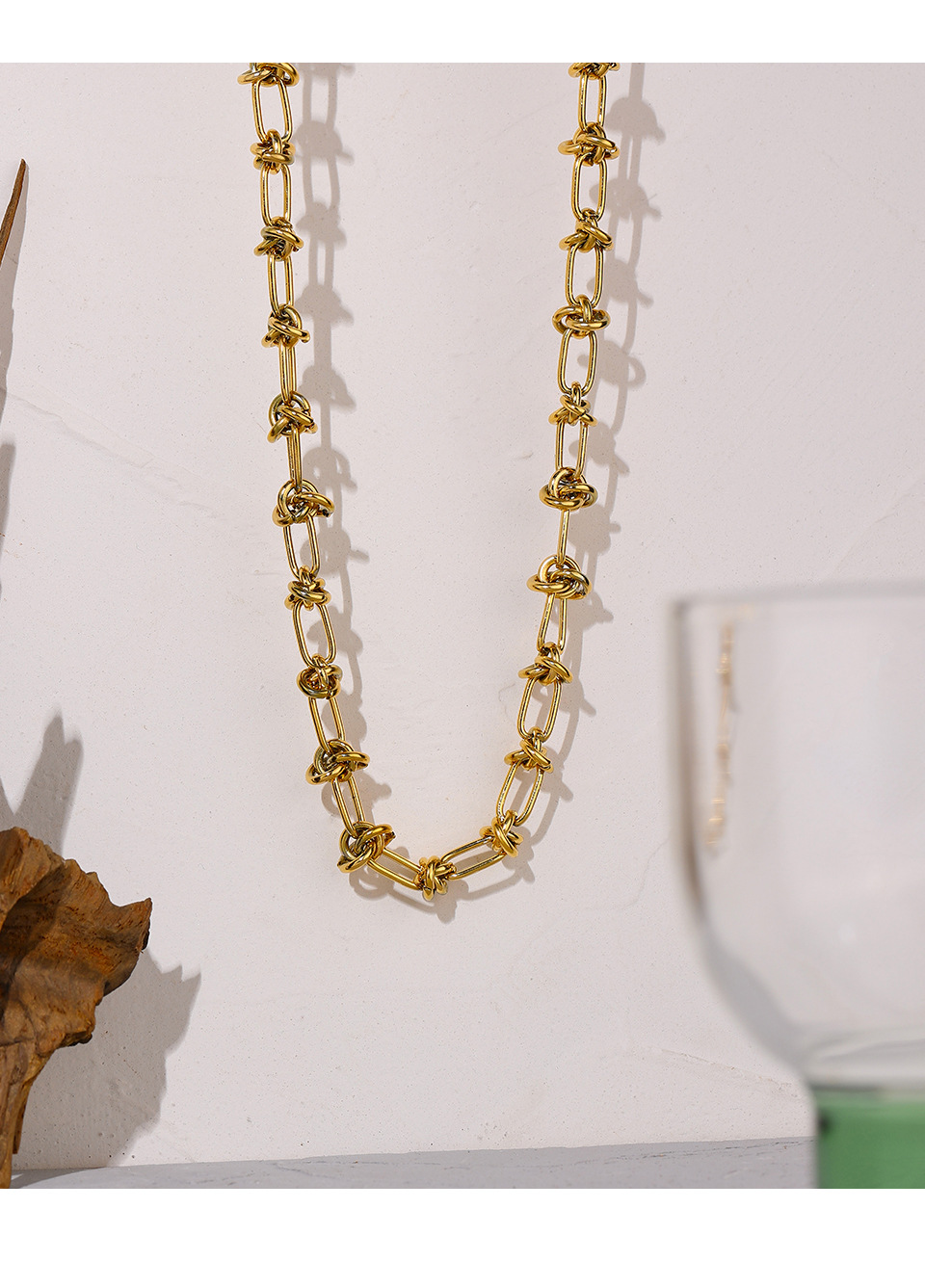 Fashion Solid Color Titanium Steel Plating Bracelets Necklace 1 Piece