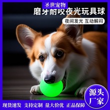狗狗解闷玩具TPR磨牙耐咬夜光玩具球跨境狗玩具宠物玩具耐咬批发