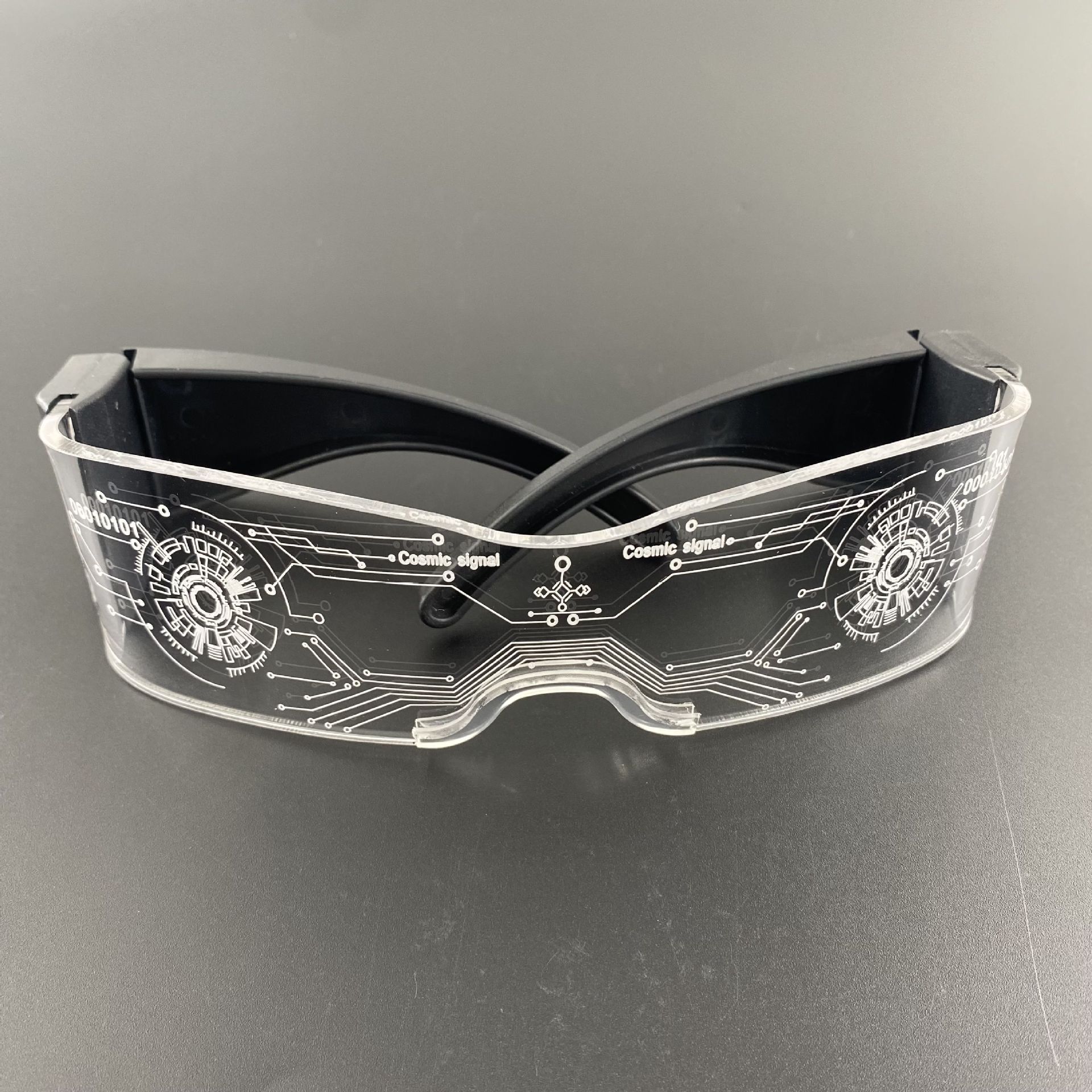 LED gafas luminosas plegables tecnología cyberpunk gafas luminosas bungee bar fiesta iluminación cheerleading