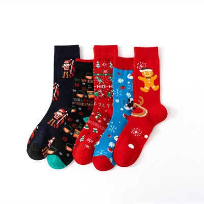 Factory wholesale men's cotton four seasons popular tide socks men's socks Christmas dog whisky women Amazon ins cross-border socks