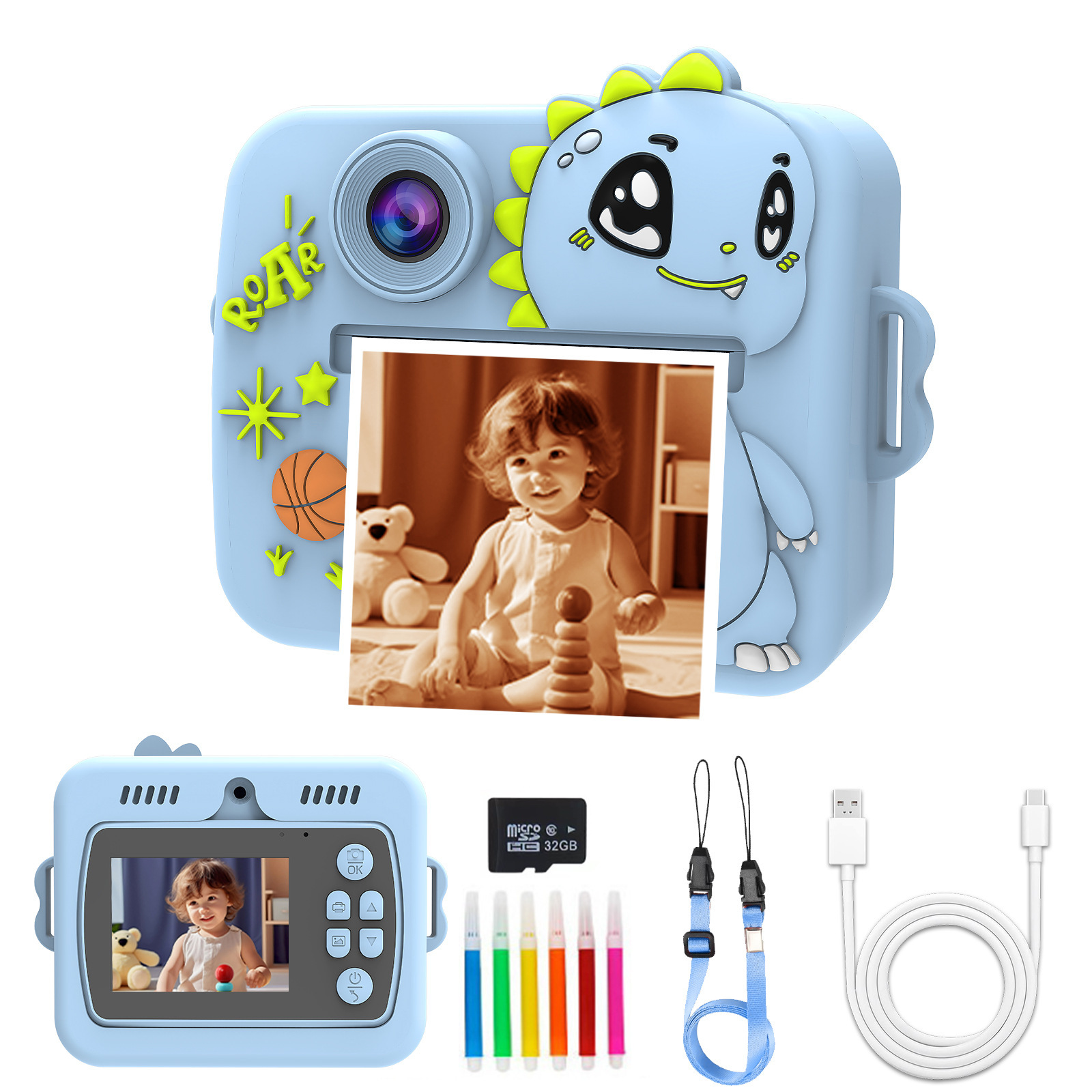 (Cross-border trading), polaroid, cartoon camera
