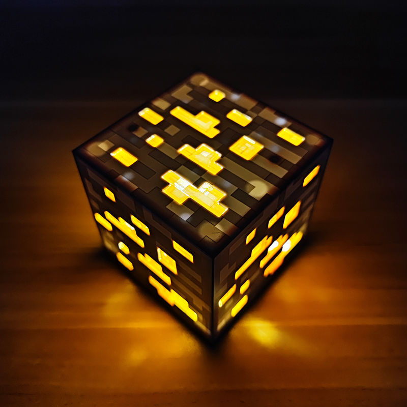 Lámpara de Antorcha de Minecraft, se Puede Colgar en la Pared, Lámpara Nocturna Recargable, Juguetes Periféricos, Poción que Cambia de Color, Modelo de Mineral, Creativo