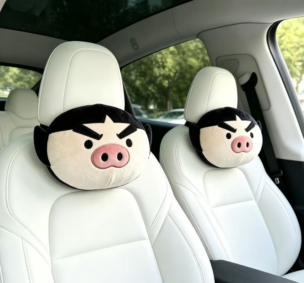 Cartoon Car Headrest and Neck Pillow Powerpuff Girls Crayon Shin-Chan Doodle Man Left Side Headrest Cross-Border Exclusive Supply