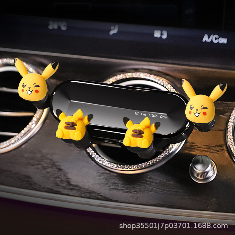 Coche soporte de teléfono móvil coche de navegación 2023 nuevo lindo conejo coche salida de aire coche soporte fijo marco