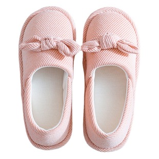 Autumn and winter breathable non-slip spring and autumn big bow fashion cute pregnant women mute soft bottom moon shoes