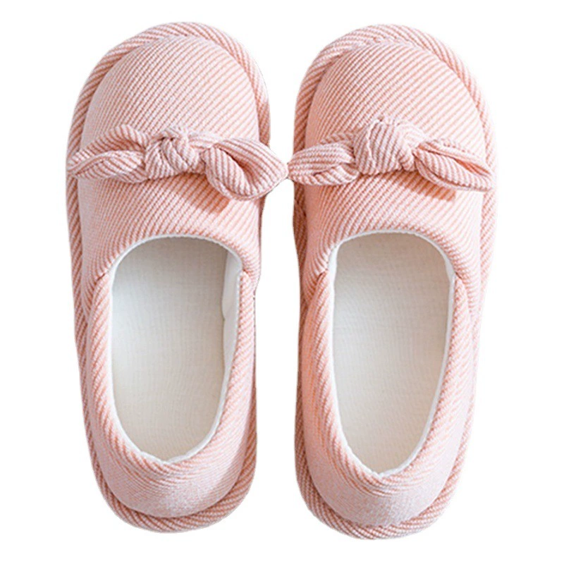 Осенне-зимние дышащие Нескользящие весенне-осенние модные милые беременные туфли с бесшумной мягкой подошвой и большим бантом
