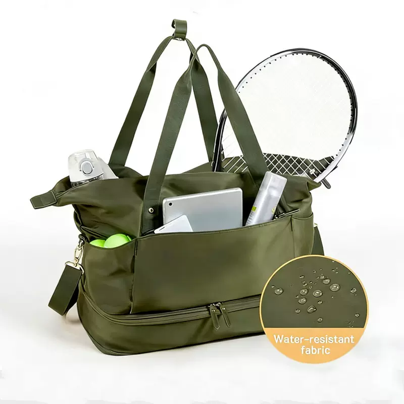 跨境女士旅行包可扩展带鞋隔层旅行行李袋50升随身携带过夜健身包